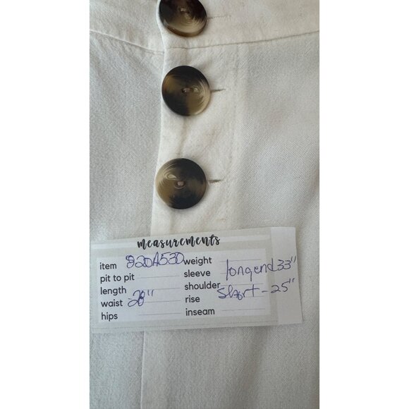 2/$30 ZARA Size M White Asymmetrical Button Front Skirt - Picture 6 of 11